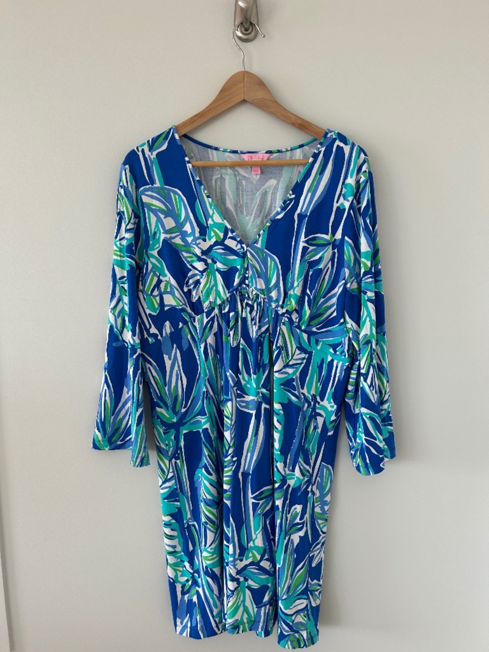 NWOT Lilly Pulitzer Renata Dress in Blue Crush Bamboom Bamboo Sz XL